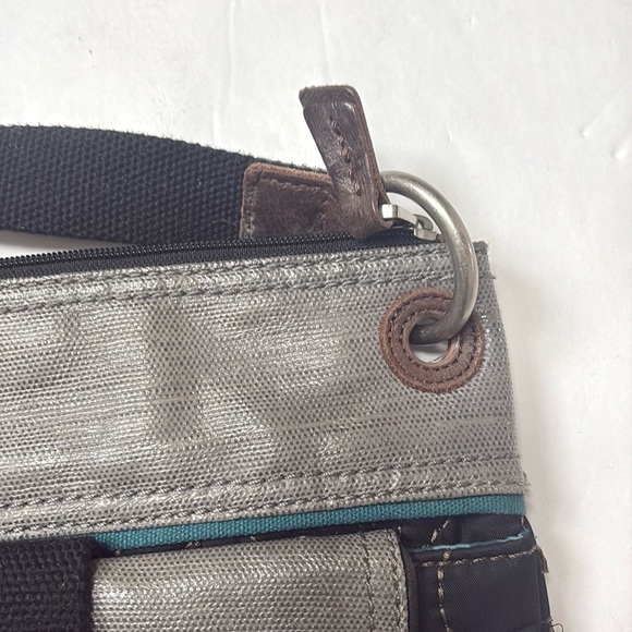 Fossil Key-Per Quilted Metallic Gray Leather Crossbody - Picture 10 of 16